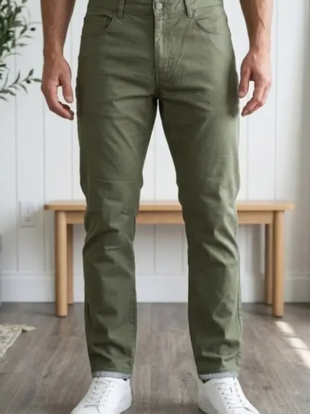 The North Face Men's 5 Pocket Pant Burnt Olive Green Size 34 Short
